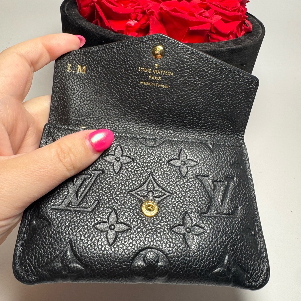 SOLD Louis Vuitton Black Key Pouch Wallet Empreinte Noir Leather w/ Key Ring - Picture 6 of 13